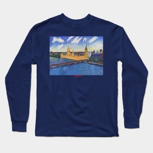 Westminster on the Thames, London Long Sleeve T-Shirt